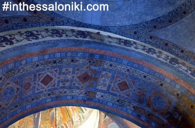 Agia Sofia Temple Thessaloniki. The decoration of the interior, especially the mosaics and frescoes makes this place of worship one of the finest in Greece.